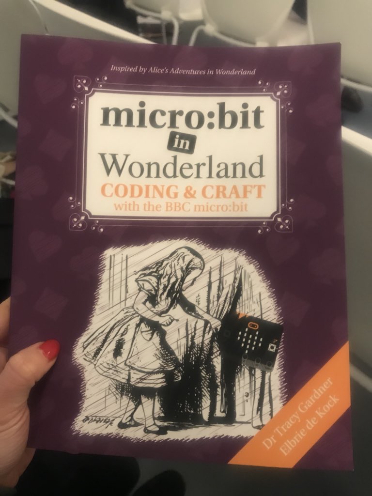 Rachel_Benn_'s tweet photo. Yay it’s @WorldBookDayUK tomorrow 🎉📚 Love books? Love tech? This book is amazing and combines the two ✨📚💻 Fallen down the rabbit hole into the digital world of @microbit_edu 😍💫 #microbit #coding #craft #books #WorldBookDay #microbitinwonderland @TechAgeKids https://t.co/TvRCXnLwUa