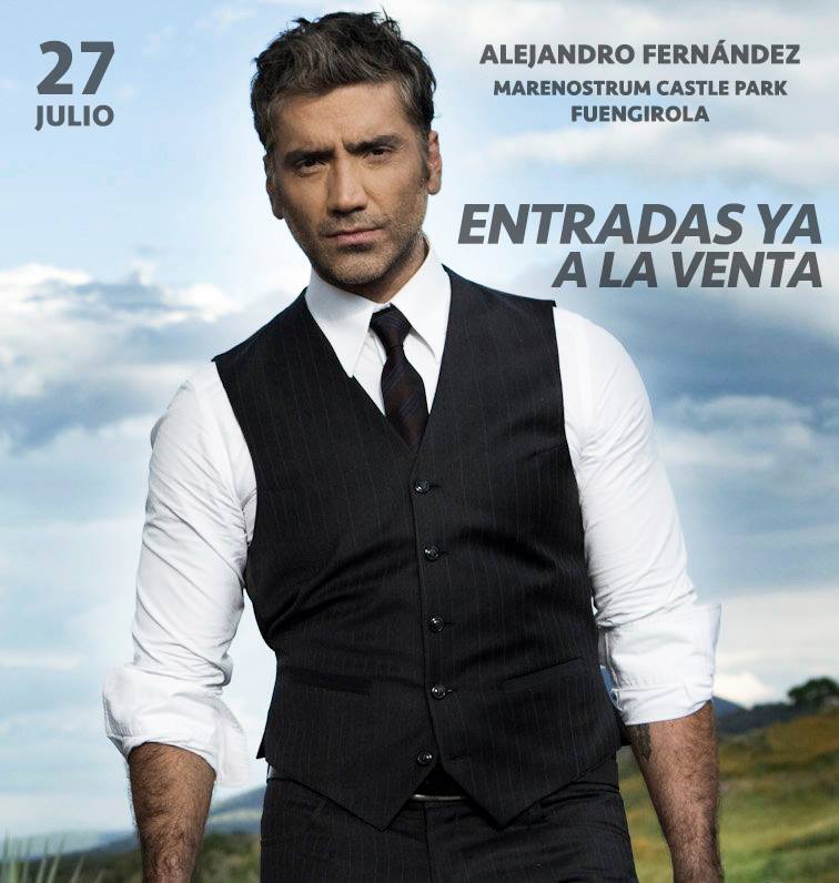 planetevents's tweet photo. ¡Entradas ya a la venta para el concierto de @alexoficial en #Fuengirola, en Marenostrum Music Castle Park, el 27 de julio! 😉 #alejandrofernandez #RompiendoFronteras @clicktaquilla @cokkorosso https://t.co/WLxOV2h1a3