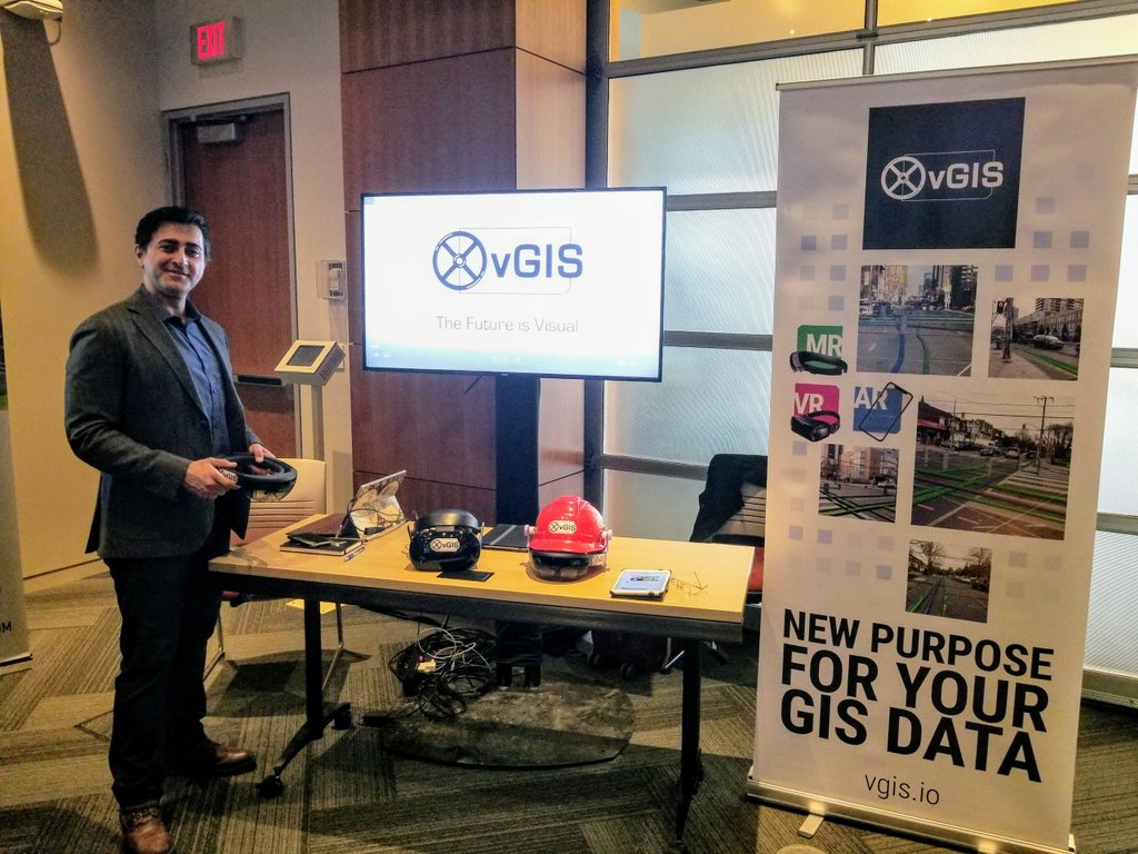shervinion's tweet photo. @vGIS_Map getting ready for EMPOWERING Smart Cities event #smartcities @microsoftcanada.  #letsmakeourcitiessmart #digitaltransformation #MSFTCityNext https://t.co/IrDk5pxsia