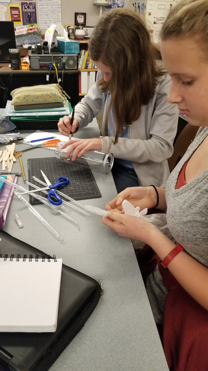crazycutshall's tweet photo. When the engineering challenge is so consuming students have to think with their tongues sticking out, you KNOW it's a great day in the classroom!  #WeAreBCS #BCS #WNC #EngineersWeek @BCS_AIG  @BuncombeSchools https://t.co/zGyA7b3Wn6