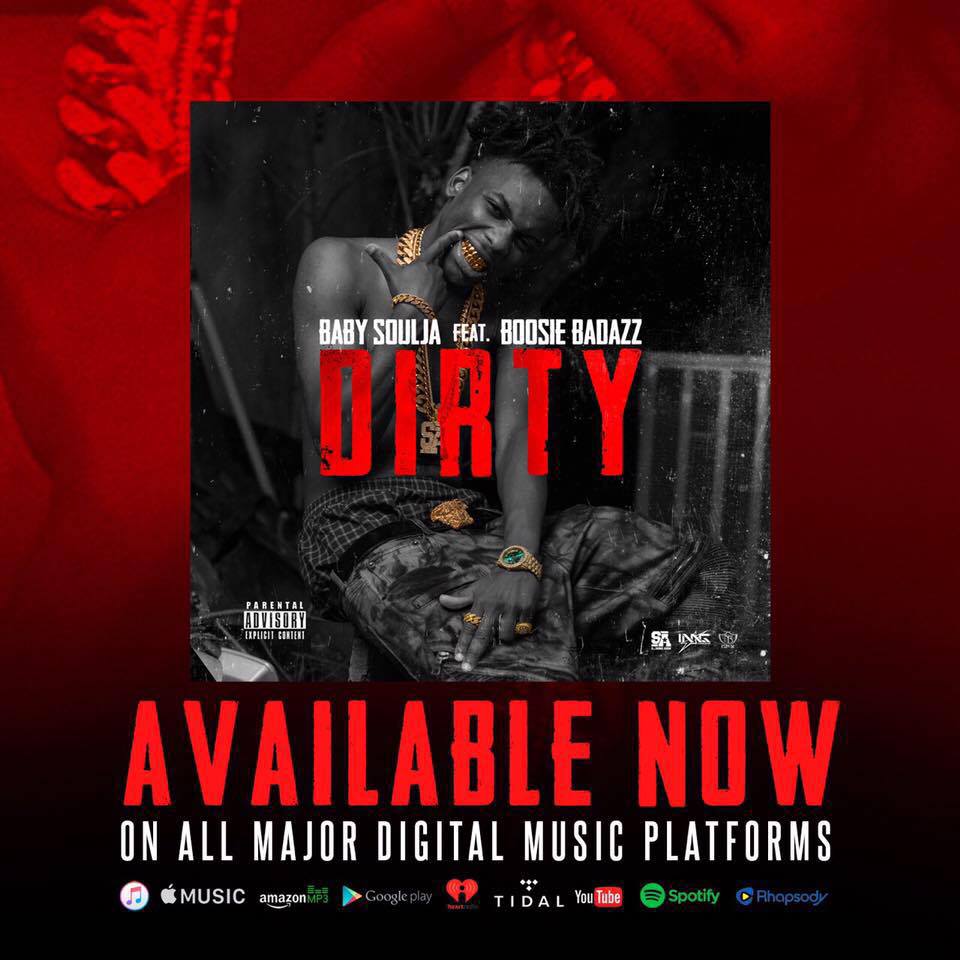 StrongarmFilms's tweet photo. Get @RealBabySoulja's "Dirty" featuring @BOOSIEOFFICIAL on @iTunes NOW!!! https://t.co/Ym52hYytan https://t.co/rjcc3D0mDY