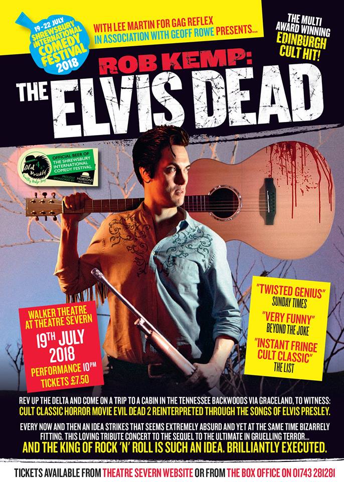 TheElvisDead's tweet photo. RT @ShrewComedyFest: Opening night of the Festival (19th July) features a performance of THE cult hit of last year's Edinburgh Festival...DO NOT MISS the incredible #RobKemp perform #TheElvisDead in a 'cabaret seating' style Walker Theatre. @theatresevern
https://t.co/veFI8ASWns https://t.co/ws9pR7jCsY