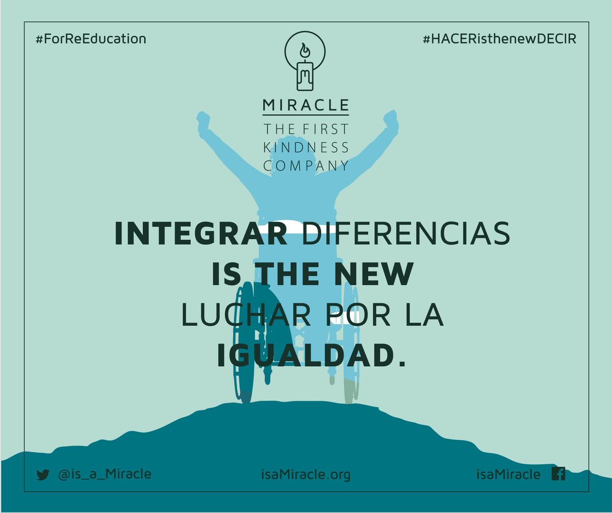 is_a_MIRACLE's tweet photo. : Integrar nuestras diferencias nos hace enormes.
.
#HACERisthenewDECIR #POWER #IsaMiracle #ForReEducation #kindness #Doit #Activism #GoAhead https://t.co/h9ujuTHPfI