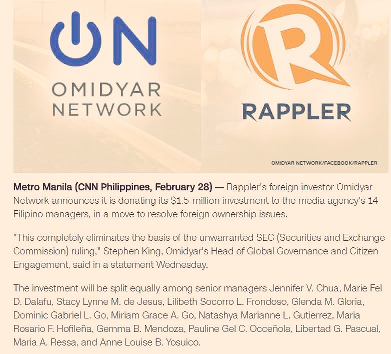 JGimoro's tweet photo. @AntoqueKem @renguillar @Fitch1124 @lasertard @LPSalot @Dbigbalbowski Rappler papalusot pa, gusto nyong gawing tanga ang Sambayanan. Sila na rin naglaglag sa sarili nila, noon pa nila nilalabag ang ating Saligang Batas. The mere fact na may nilabag na batas ang Rappler...pwedeng bawiin ang kanilang lisensiya.
#riprappler https://t.co/h7ap3b4Eby