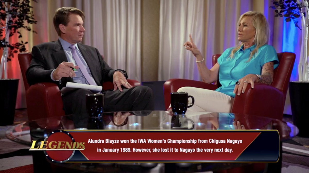 ClubWWE's tweet photo. Tune into @WWENetwork RIGHT NOW for a candid interview with @WWE Hall of Famer @Madusa_rocks on #LegendsWithJBL! https://t.co/qXdj8v3Ft5 https://t.co/SVUucoNeAT