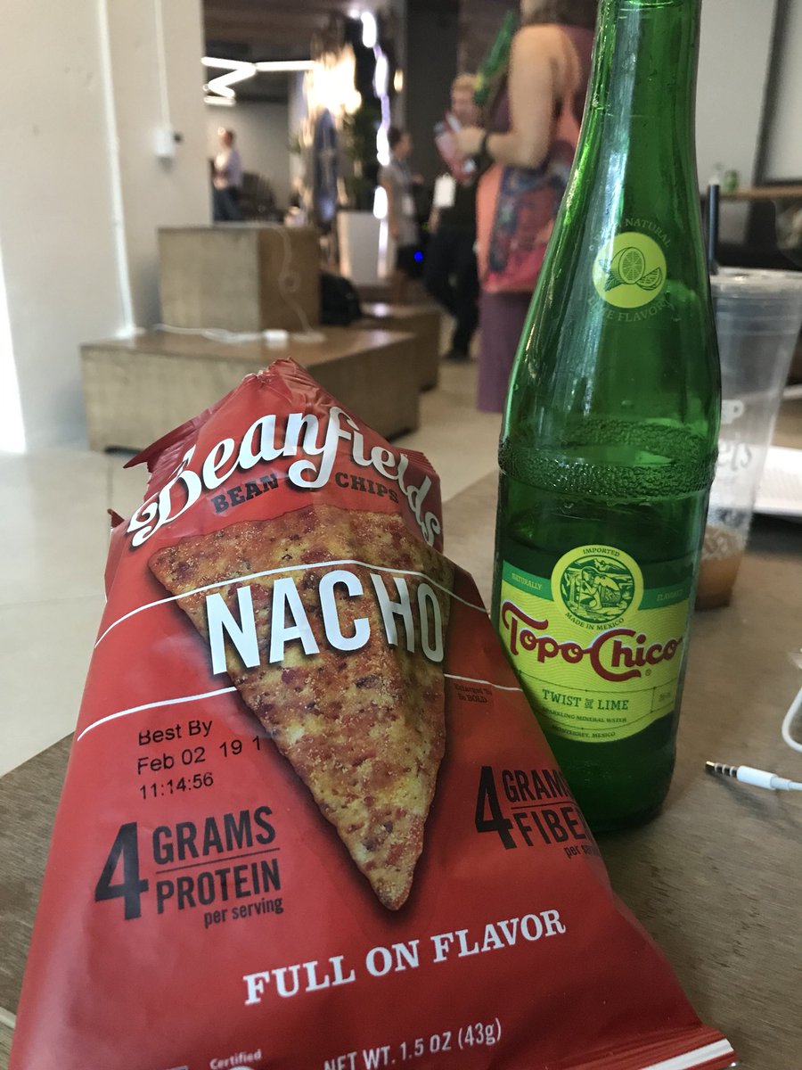 ATX_Michael's tweet photo. Snacks by @BeanfieldsSnack and @TopoChicoUSA are giving me liiiiiife at #SMWATX. GO GET SOME Y’ALLLLL. 😋😋😋 https://t.co/43UTDHiODJ