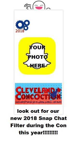 CLE_ConCoction's tweet photo. Do you Snap? Do you like to add photos to your story to share with others?
We will have a ConCoction Snapchat filter Thurs-Mon of Con-weekend!
#filter #snap #snapchat #concoction #clevelandconcoction #concoctionsnap #clecon2018 #clecon5 #concoction2018 https://t.co/lxdMen8zcM