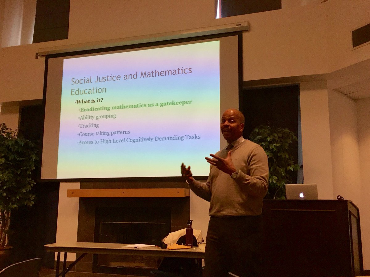 CHSSP_SO's tweet photo. CMP Ex Dir Kyndall Brown answers what social justice is & looks like in mathematics @ #LeadLearn2018. @CSMP_Network https://t.co/pSHlDw6o8i