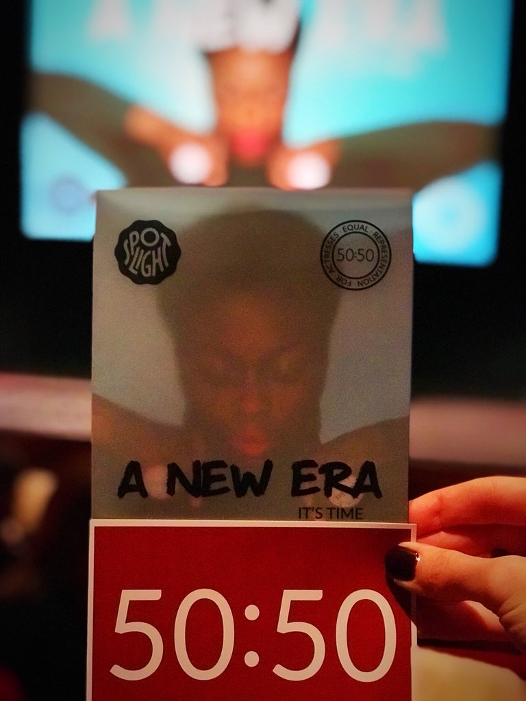 SpotlightUK's tweet photo. ‘There were more women on stage in 1913 than in 2017.’ An incredible evening with some sobering statistics, and exciting solutions for establishing gender parity @ERA50_50 tonight. #ERA5050 https://t.co/WHzNfqGble
