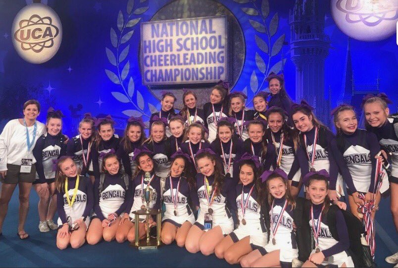 BRBengals's tweet photo. Baton Rouge Bengals 💜UCA Nationals 💜 Senior Club Cheer 💜 3rd place https://t.co/PLZ4gLA2Ax