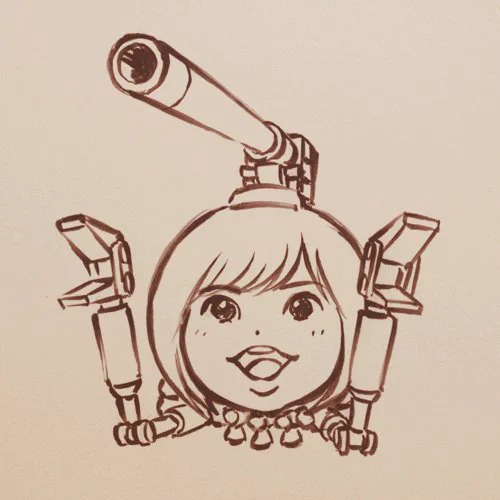 今日の落書き タケちゃんボールと過去絵のガルマ・カガ #60TRY部 