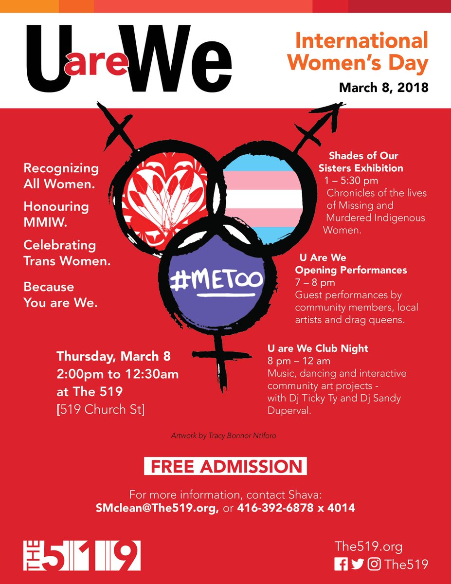 ofOurSisters's tweet photo. We are honoured to be hosted by the @The519 next week for their #internationalwomensday2018 event! https://t.co/Qsl1kPtWWt …
#MMIWGT2S #HowSheLived https://t.co/bIkq9UpksO