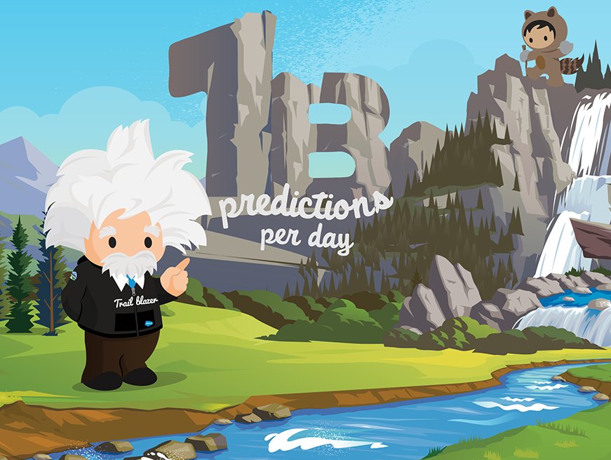 salesforce's tweet image. 🤖 Salesforce Einstein is now delivering more than 1 BILLION AI-powered predictions every day.

⁉️ How many predictions is that?

🕜 If you started counting from one to one billion, you would be counting for the next 95 years: sforce.co/2owQRSM