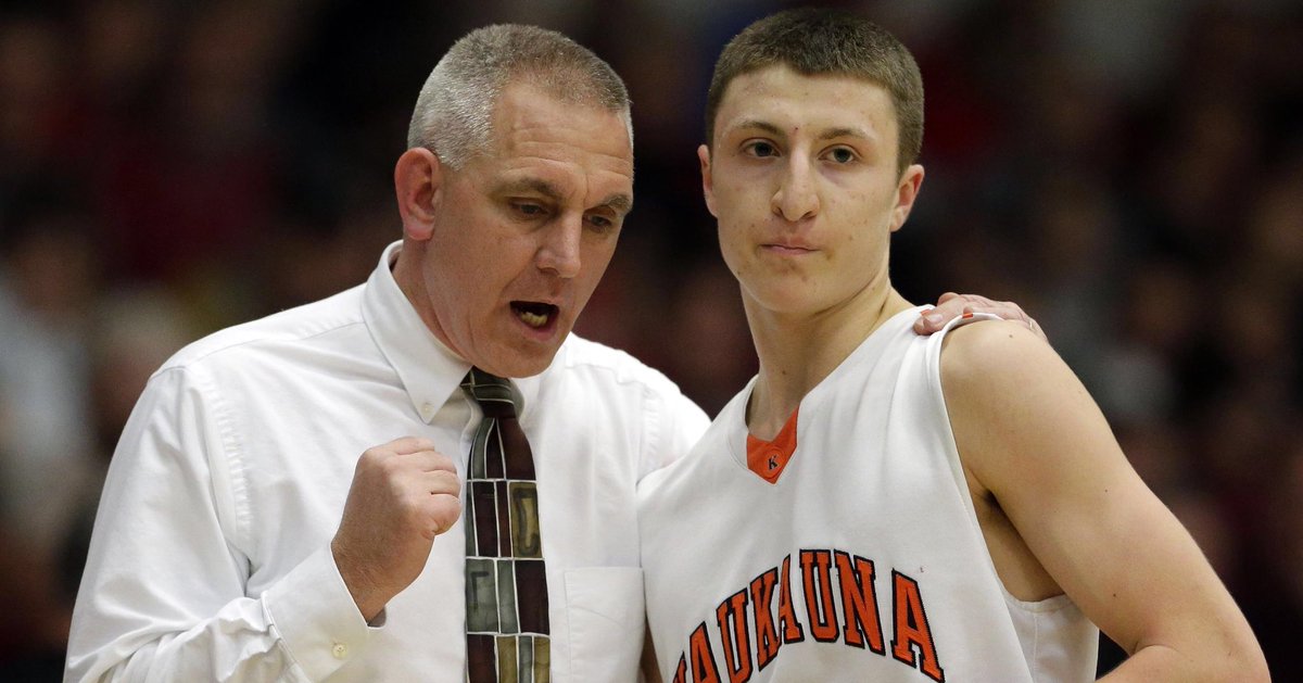 KaukaunaKrazies's tweet photo. This Friday boys basketball has their first playoff game at HOME versus Green Bay West and the theme is dress like Coach Schalow! (White collared shirt, dad tie, dress pants, crew cut/raspy voice optional) https://t.co/B5CeY6Vqab