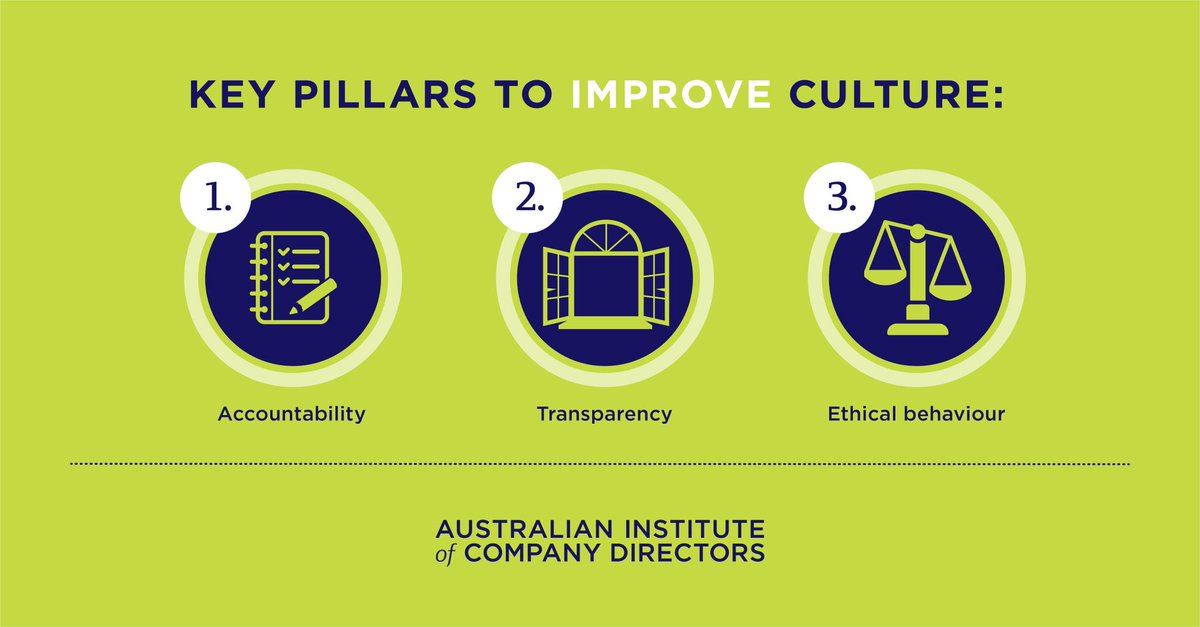 There is no one size fits all approach to #culture. But boards can help to regain trust through improved culture if their decisions are consistently in line with three key pillars #GovSummit18