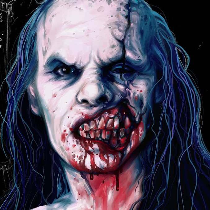 Really excited to be able to work on official merch for <a href="/OfficialSGordon/">Stuart Gordon</a>'s underrated cult horror classic, CASTLE FREAK. Here's a quick #WIP sneak preview of what we're up to. 💀#Lovecraft #HorrorMovies #90sHorror