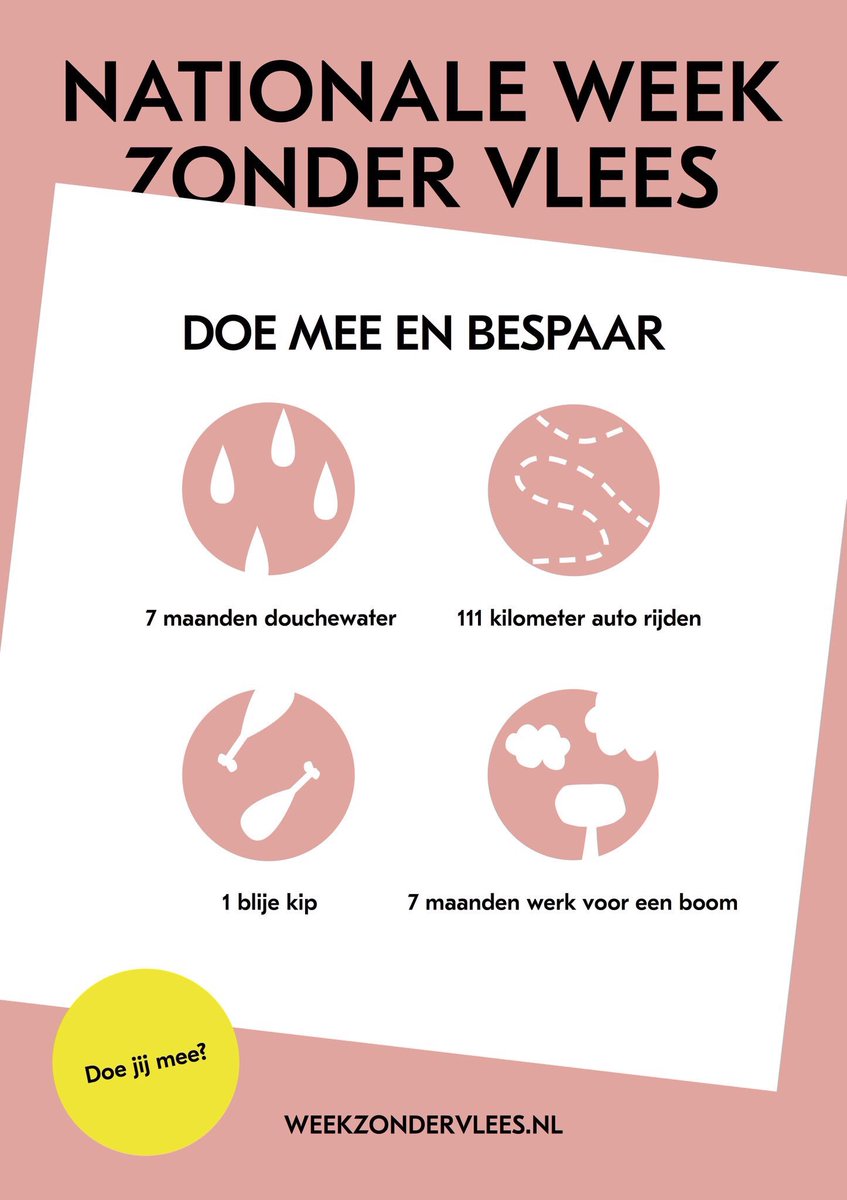 BioLief's tweet image. Volgende week wordt de nationale week zonder vlees. Kijk eens wat je dan bijdraagt, samen maken we verschil! Doe jij ook gewoon mee? Schrijf je in via weekzondervlees.nl/schrijf-je-in/ #biolief