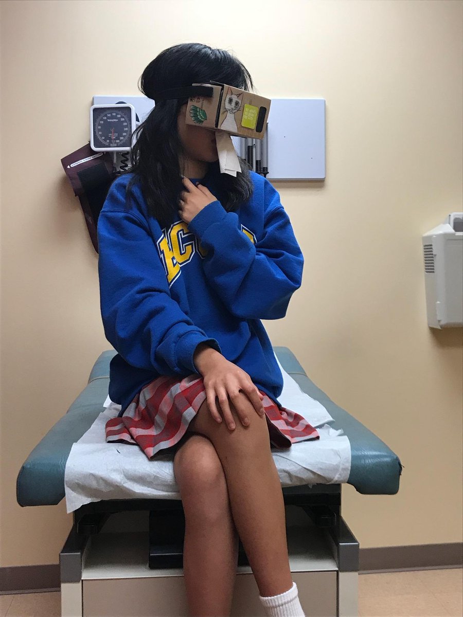 bordnick's tweet photo. #SmartphoneVR made a big difference today for our Daughter who has #Autism. No fear, pain, or distress during a Dr. visit with a major blood draw. We used @googlecardboard & @googlepixelxl with free VR apps.
Raise awareness @autismspeaks @AutismSociety #VR #VirtualReality https://t.co/3UK0LWQJJm