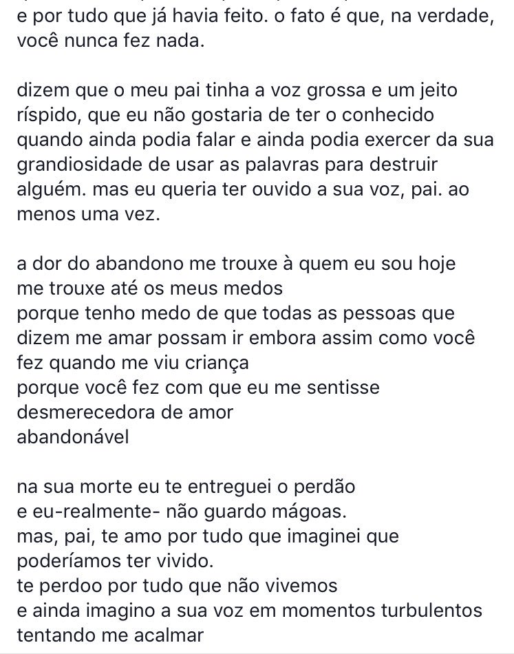 Uma carta para meu pai