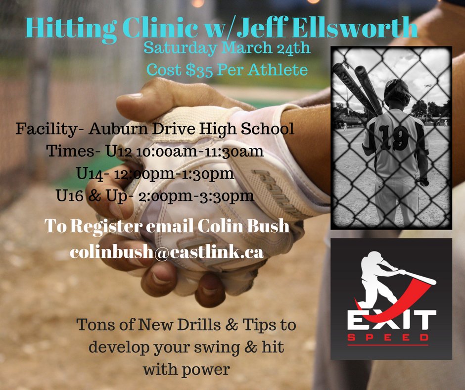 Softball_NS's tweet photo. A great opportunity for athletes in metro to learn from one of the best! @jeffellsworth19 @Softball_NS @SoftballCanada https://t.co/I2weCH0yJu