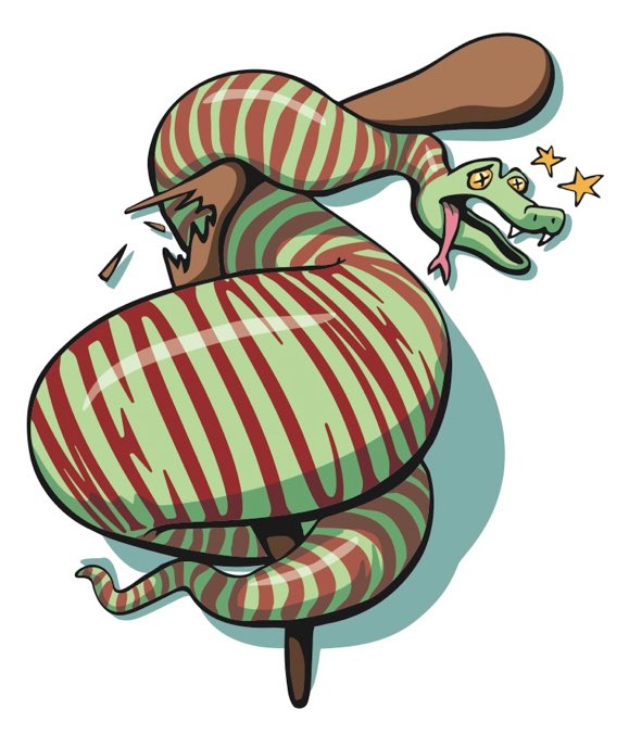 Inspired by cartoonist-illustrator <a href="/MalcolmWillett/">Malcolm Willett</a> as a unique twist to medicine's symbolic snake wrapped around Asclepius’ rod, Slippy is the mascot for Too Much Medicine Symposium in Helsinki (Aug 15-17). Read all about Slippy at too-much-medicine.com/much-medicine-… #TMM REGISTRATION OPEN!