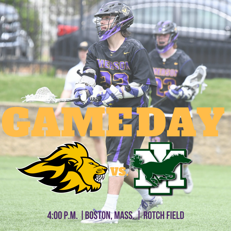MEN'S LACROSSE GAME DAY 🦁

.@EmersonLacrosse 🆚<a href="/MtIdaAthletics/">Mount Ida Mustangs</a>
⌚️4:00 p.m.
📍Boston, Mass. (Rotch Field)
📈buff.ly/2oAsHWJ
📺buff.ly/2EXpdVa