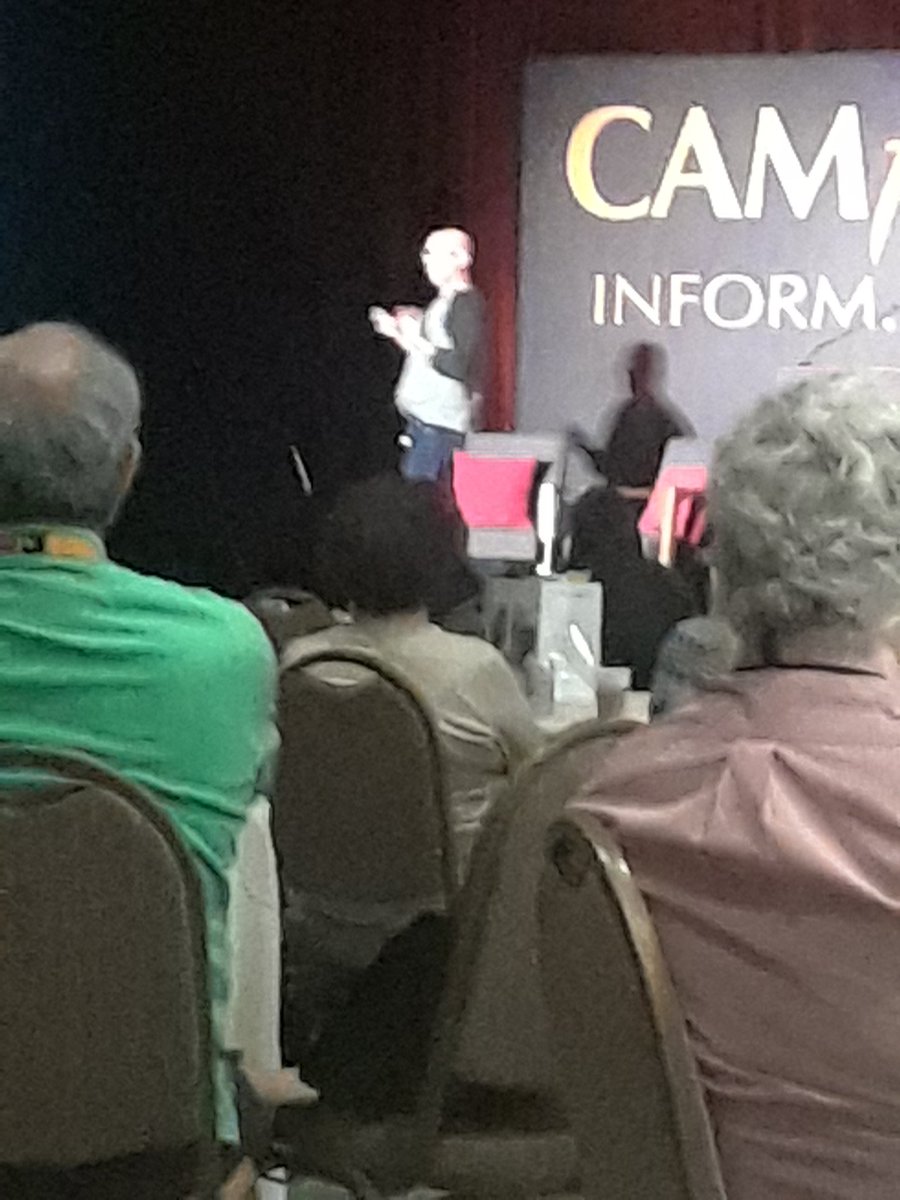 Mike Hardy CEO of @TOPSSoft giving keynote speech at <a href="/CamfireCon/">CAMfire Conference</a>