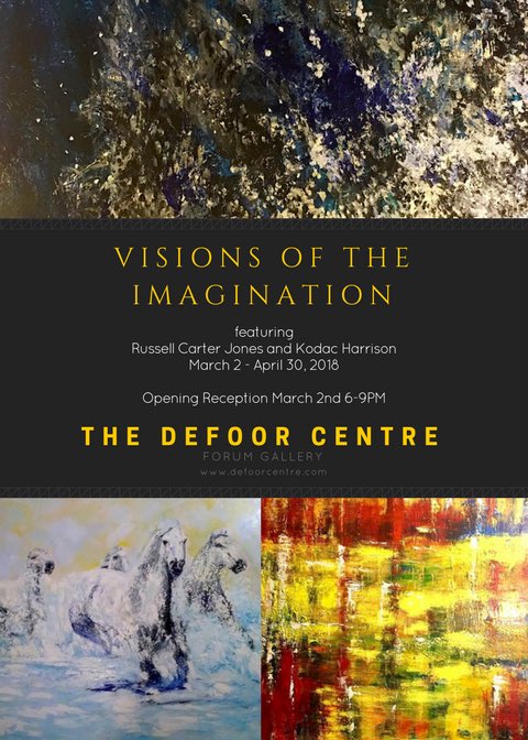 Don’t miss Visions of the Imagination opening this Friday! We can’t wait to see you there. #defoorcentre #atlevents #atlanta #art #kodacharrison #russellcarterjones