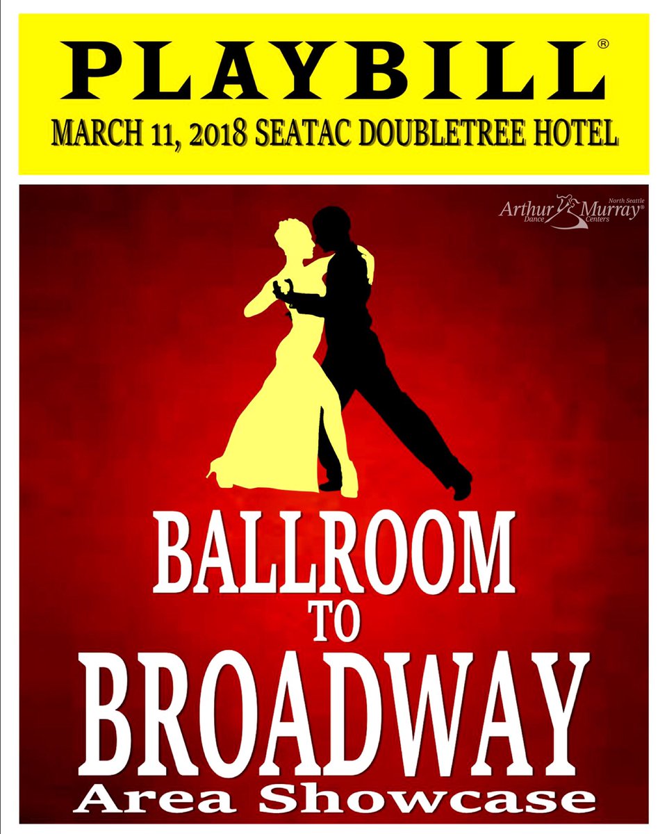 arthurmurrayns's tweet photo. Get your tickets for the Showcase. It’s going to be amazing! Arthur Murray North Seattle! #playbill #showcase #ballroom #broadway #tickets https://t.co/gaKtVG7HqG