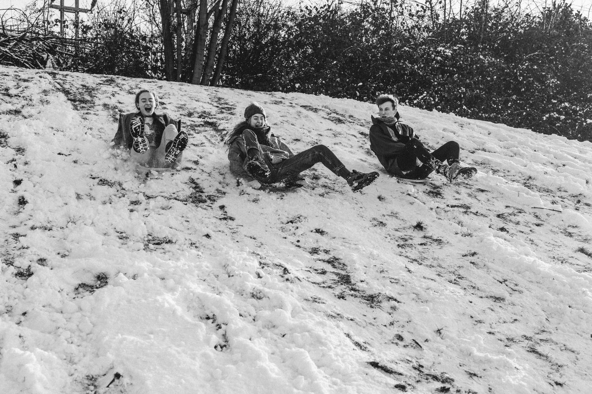 My flat and I decided to take advantage of #snowday2018 so grabbed whatever we could find from our flat (mostly some of the various drum parts Jo owns) and headed out to a hill nearby.