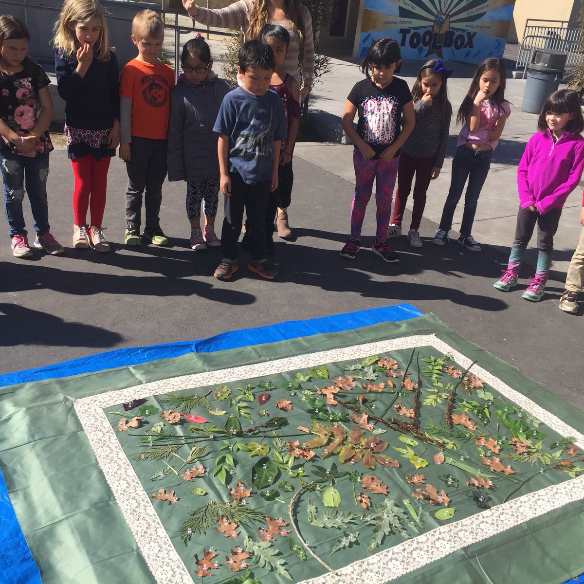 JacquardProduct's tweet photo. The 1st grade students at Oak Grove Elementary used our #Cyanotype Fabric to create a BEAUTIFUL mural print that they will auction off to raise money for arts programming. Bless these children and their teachers for demonstrating the value and importance of arts in our schools! https://t.co/UU3UbLoYnu