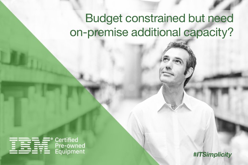 EvieHannigan's tweet photo. Budget constrained but need on-premise additional capacity? IBM Certified Pre-owned Servers and Storage #IBMQuality #UsedIT #IBMSimplicity @IBMFinancing https://t.co/Mfg1VeFb49 https://t.co/7p3EMY71HI