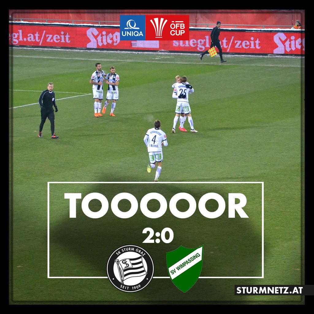 SturmNetz1909's tweet photo. 47‘ TOOOOOOOOR!!! ⚽ #Zulj erzielt das 2:0 für Sturm. #STUWIM https://t.co/N4GpSunZZQ