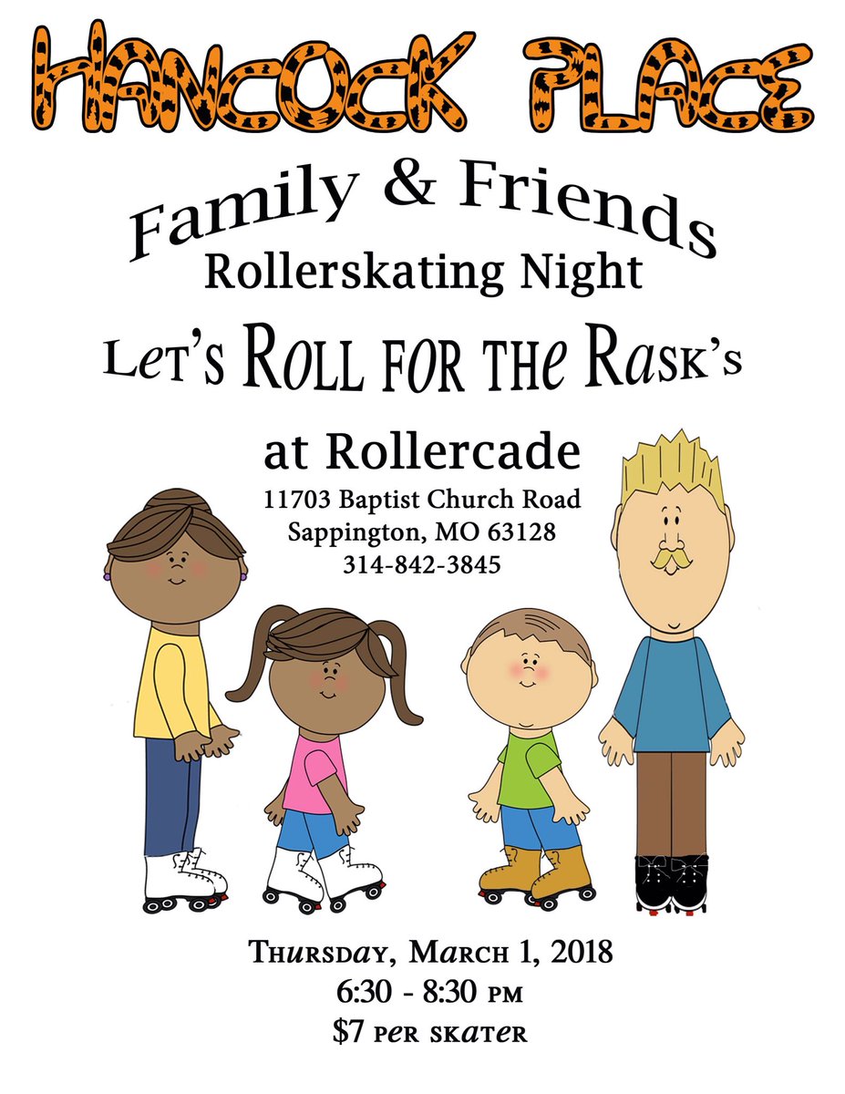 MReevesHancock's tweet photo. Just a reminder about Family and Friends Rollerskating tomorrow night at Rollercade https://t.co/m3fXfSid0k