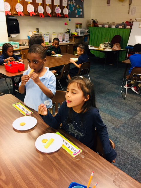 K2 made some green eggs and ham in honor of Dr. Seuss week! No worries, it's not "real" green eggs and ham. (my students were worried hahaha) <a href="/LockheedElem/">Lockheed Elementary</a>
