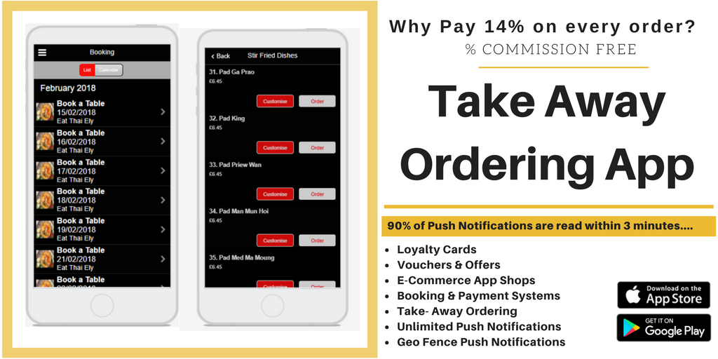 AppagoUK's tweet photo. Don't Pay £699 upfront and 14% commission on every order whilst competing against every other take away in town  - Get in Touch, we can help and even offer push notifications to help encourage repeat business #takeaway #restuarants #restaurant #Foodie #food #foodorder https://t.co/a57cIacHAT