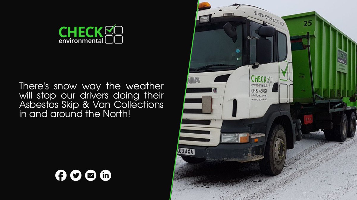 We've faced some grim weather on the road today! #AsbestosSkipHire #BeastFromTheEast 
Click here now for more info: bit.ly/2rfZEfs