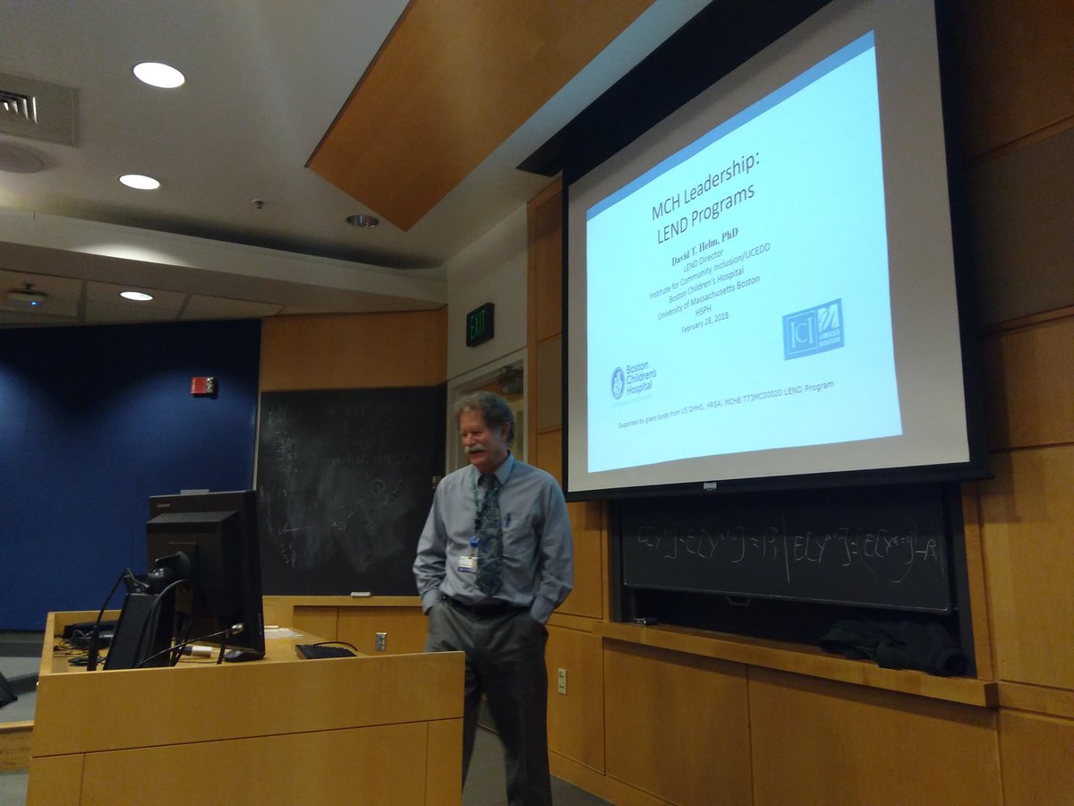HarvardMch's tweet photo. Join us now at #HarvardChanMCH seminar in FXB G12 for a talk by Dr. David Helm of @BostonChildrens on the Leadership Education in Neurodevelopmental and Related Disabilities (LEND) program at the Institute for Community Inclusion https://t.co/nHzMV1AYKL