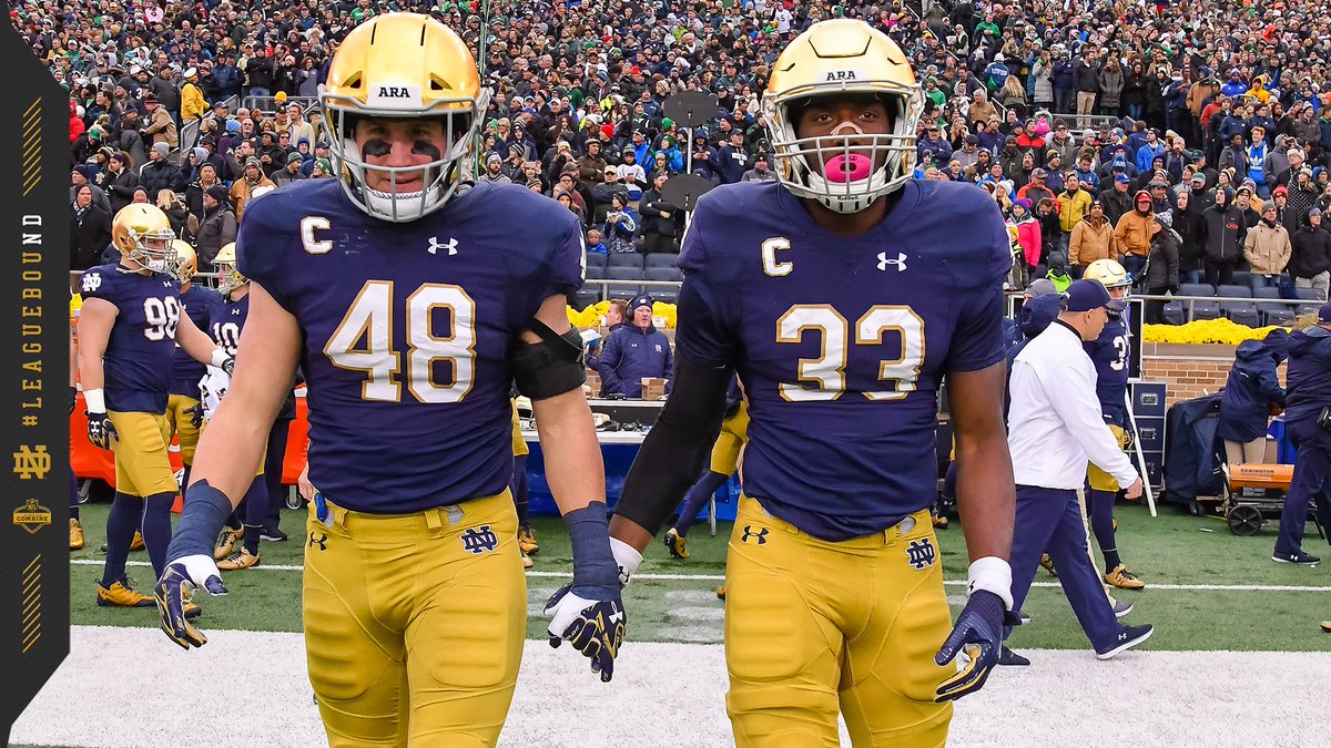 NDFootball's tweet photo. ✔️ 2017 Team Captain
✔️ 2,982 career rushing yards 
✔️ 2017 Heisman Candidate

Josh Adams is #LeagueBouND!

#GoIrish ☘ https://t.co/SiL0BeDIVM