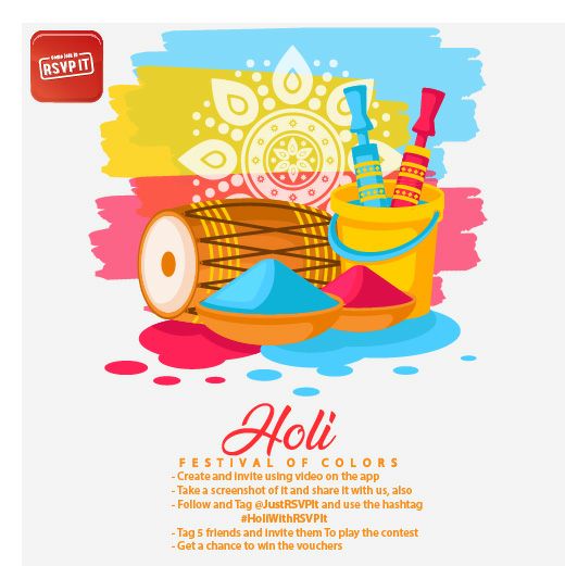 Pooja__G's tweet photo. #RSVPIt App helps you plan the perfect event by sending video invites to tracking attendees to sharing event pics! This Holi @justrsvpit brings Awesome #HoliWithRSVPIt Contest..
Download the App and Participate to Win Exciting Prizes

https://t.co/VDS5OKw82n https://t.co/CfzEPFaFRm