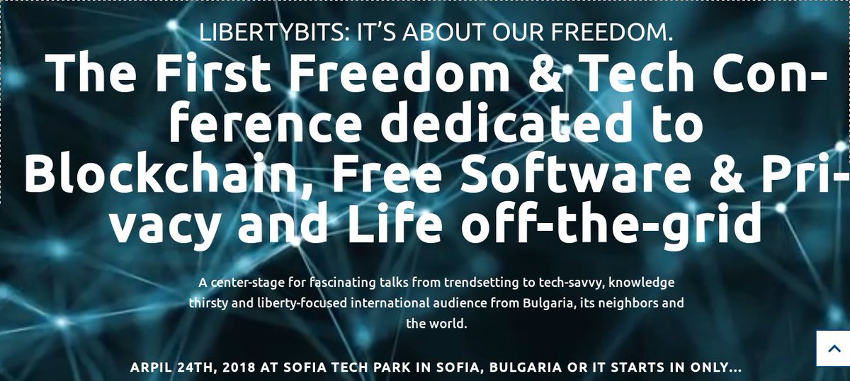 pEpFoundation's tweet photo. The p≡p foundation is financially supporting the #LibertyBits event in Sofia, Bulgaria -- taking place in April.
https://t.co/fWClLBRe5Z
Topics:
- #Blockchain
- #FreeSoftware
- #Privacy
- #LifeOffTheGrid
We're happy to attend w/ inputs on #MassSurveillance & #MassEncryption! https://t.co/LSQGnADOu5