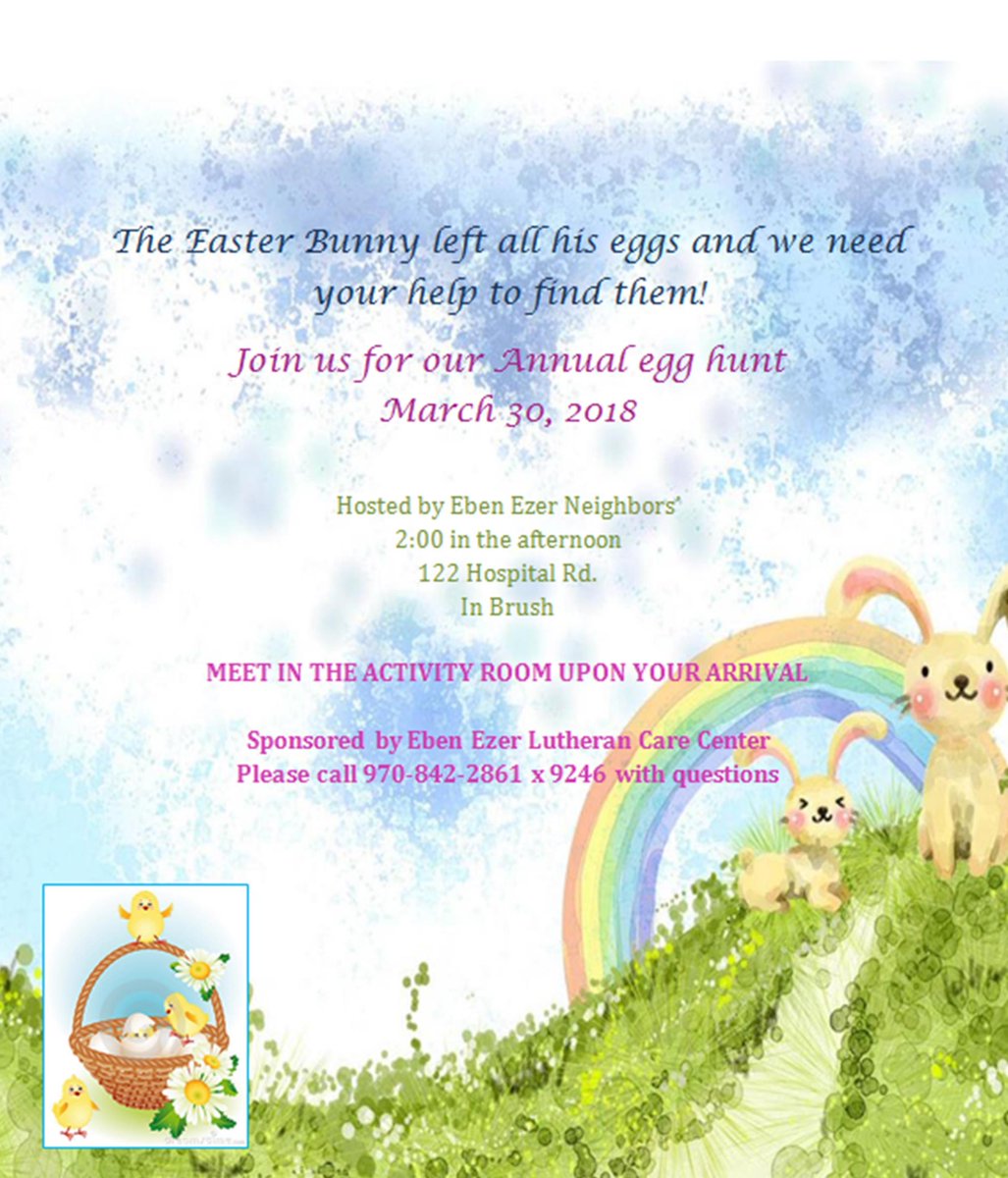 EbenEzerCares's tweet photo. Visit our Facebook page for details on the egg decorating contest. Hope to see you there! #EbenEzerCares https://t.co/QJfZIvQFC8