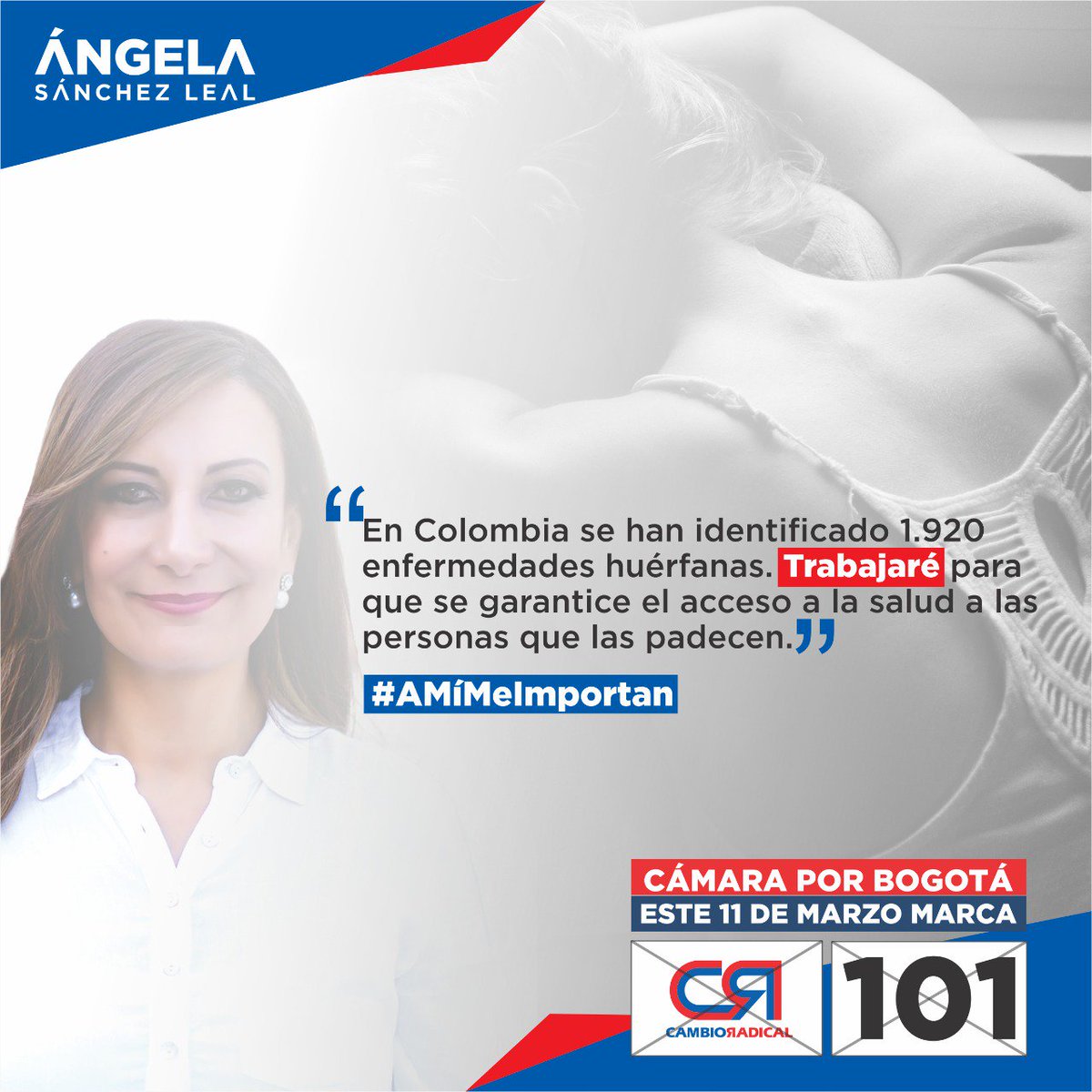 AngelaSanchezL's tweet photo. Hoy es el #DíaDeEnfermedadesHuerfanas, son crónicas, graves y amenazan la vida. #AMiMeImportan por lo que hago un llamado de atención para que se garantice atención en salud integral, la necesaria para brindar mejor calidad de vida. #SíEsPosible #CámaraPorBogotá #CambioRadical101 https://t.co/WEye5NLyue