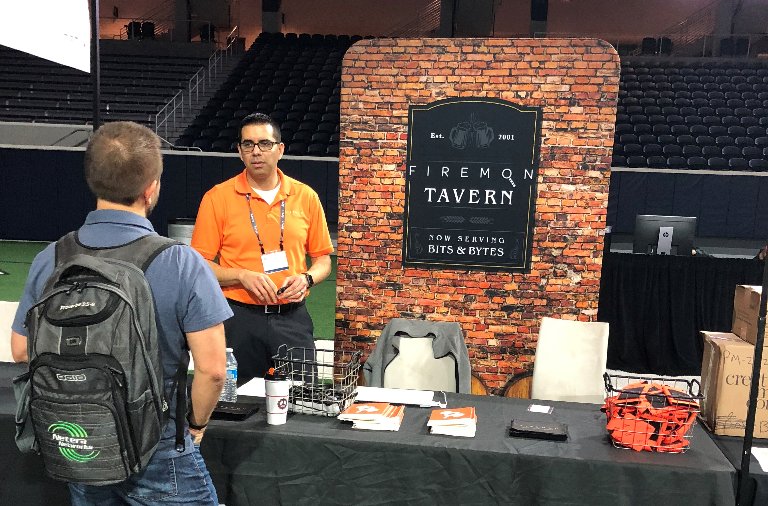 FireMon's tweet photo. The FireMon Tavern is back for Optiv's #DallasES3 today! Stop by and say hi! https://t.co/HFnYIy6lXG