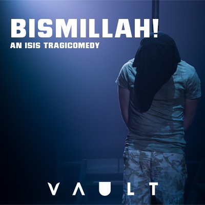 wounduptheatre's tweet photo. Bismillah! An ISIS Tragicomedy opens tonight and we can't wait! With special post-show discussion from @ManMetUni's own Dr Sarah Illot head on down for limited tickets left available for tonights show at 9:00pm @VAULTFestival https://t.co/9w9YK3c5H5