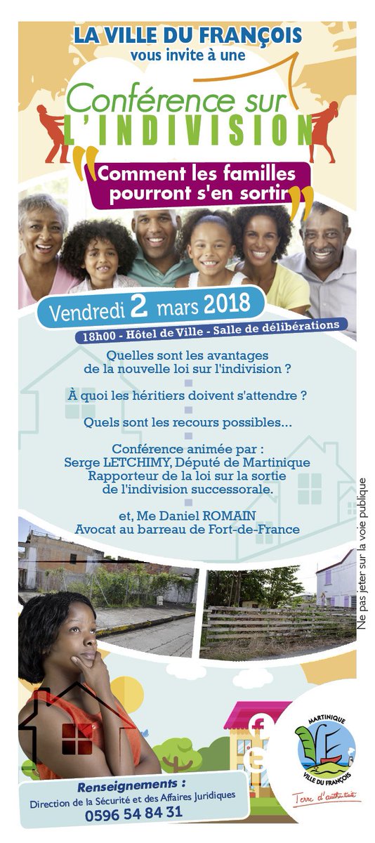 Ville Du Francois A Twitter Conference Sur L 39 Indivision