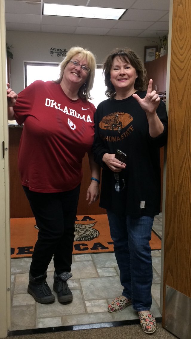 AgraHighSchool's tweet photo. Bedlam everyday in the Agra High office...glad to see Mrs. McComas (OSU) got it right! Sorry Amber Steele!! https://t.co/9pqZTKzBwy