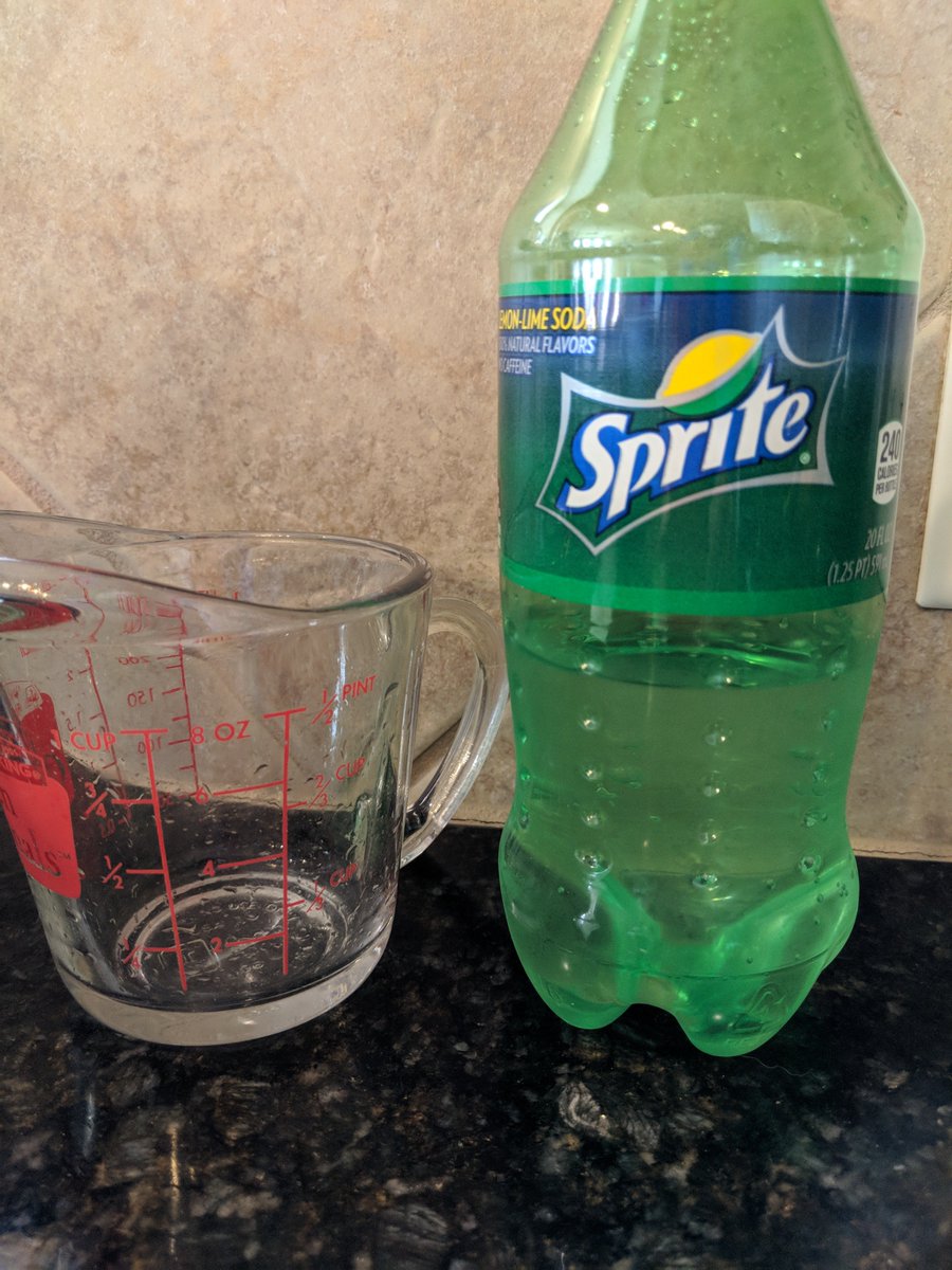 RealMathSol's tweet photo. Making a 2-ingredient cake and we need a yellow cake mix and a 12 oz can of Sprite. I bought a 20 oz bottle. How many cups of Spirte to I need to measure from my bottle to have exactly 12 oz? #realmathsolutions #math #mathisfun #fractionfun #warmupproblems #baking https://t.co/vz2FjBKvwU
