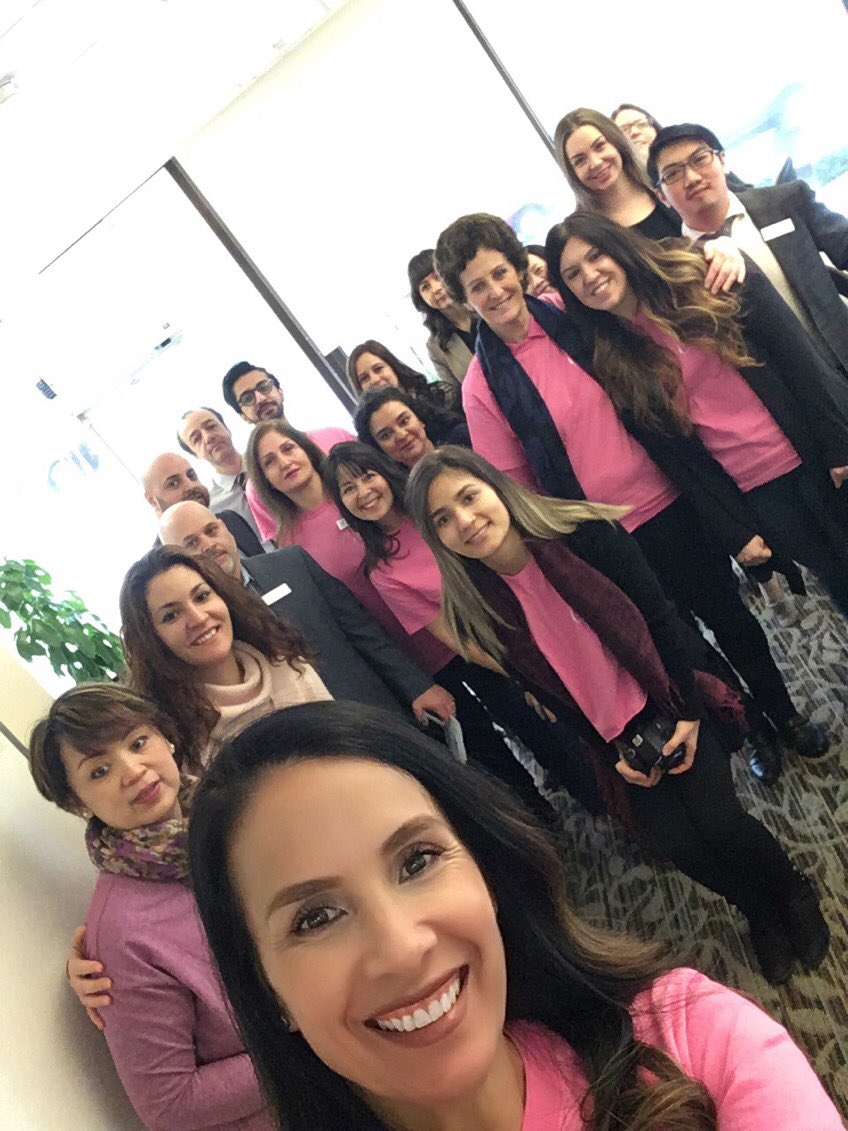 VancitycuMONICA's tweet photo. North Road Community Branch @Vancity wearing #pink for #PinkShirtDay2018 #StopBullying #BeKind #VCbranch16 💗💕💗💕💗 https://t.co/0DlEUJ1mA8