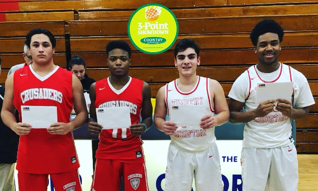 GuerinAthletics's tweet photo. Congrats to our #EricVanko & #GeraldCrawford for qualifying for the sectionals of the @hellocountry 3-Point Showdown. They’ll join #AndrewPetrulakis & #ChrisBrooks of #TimothyChristian at Timothy on Friday at 5:30 for a chance at the State Finals in Peoria. #GuerinPride #3🏀 https://t.co/OMNxg8utXx